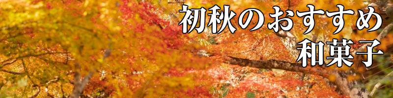 初秋のおすすめ和菓子